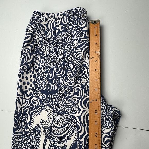 Lilly Pulitzer Pants Womens 8 Navy Luxletic Corso UPF 50+ Comfort Preppy Stretch - Picture 11 of 14